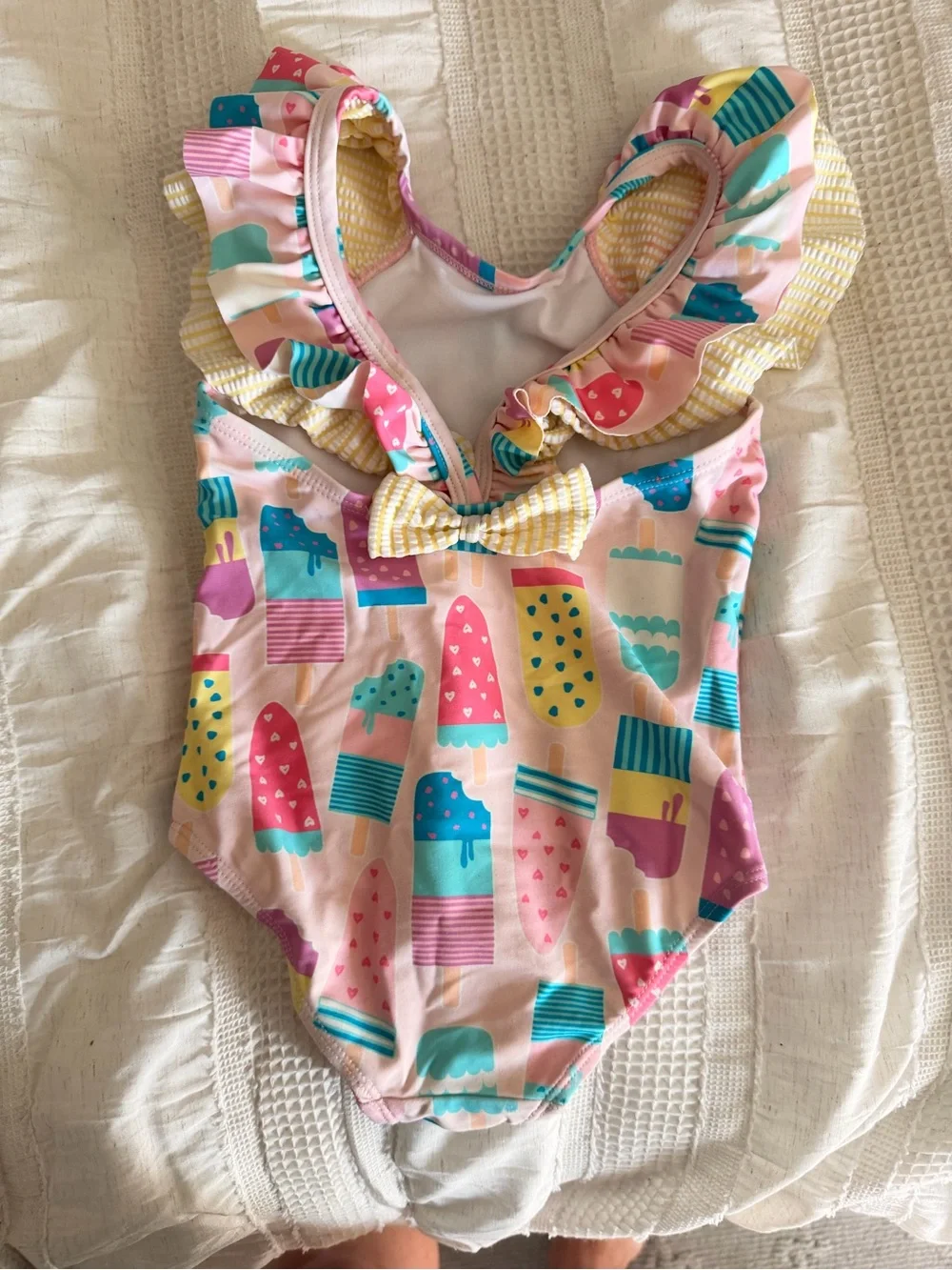 Ruffle Butts Girls Pink Popsicle One-Piece Swimsuit 3T